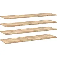 vidaXL Wandschappen 4 st zwevend 160x40x2 cm onbehandeld acaciahout