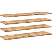 vidaXL Wandschappen 4 st zwevend olieafwerking 160x40x2 cm acaciahout