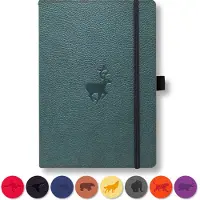 Dingbats* Notebooks, Dingbats* - Wildlife Plain Extra Large A4 Notebook - PU Leather Hardcover Journal for Work Writing - Pocket Elastic Closure Pen Holder Bookmark