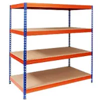 Mammut Stellingkast 4 legborden Blauw, oranje 1.500 x 600 x 2.000 mm