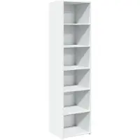 vidaXL Hoge kast 45x41x185 cm bewerkt hout wit