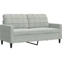 vidaXL Tweezitsbank 140 cm fluweel lichtgrijs