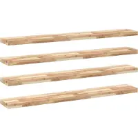 vidaXL Wandschappen 4 st zwevend 160x20x4 cm onbehandeld acaciahout