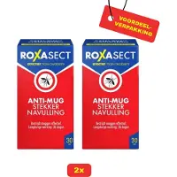 Roxasect 2x anti-mug stekker navulling - 2 x 30ml - Voordeelverpakking!