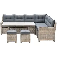 Garden Impressions Alaska lounge dining set rechts - light teak vironwood