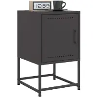 vidaXL Nachtkastjes 2 st 36x39x60,5 cm staal zwart