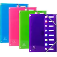 Exacompta Sorteermap Speciaal PP (Polypropeen) 8 tabs Kleurenassortiment Iderama 58680E 24 (B) x 32 (H) cm 8 Stuks