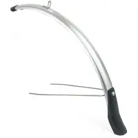 Eurofender Voorspatbord 28" zilver - Inclusief stang en spatlap - Geschikt voor Batavus, Gazelle, Giant