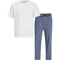 Jack & Jones Heren pyjamaset jacbasic wit/blauw