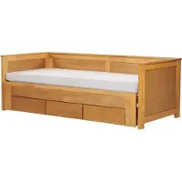 Beliani CAHORS - Onderschuifbed - Lichthout - 90 x 200 cm - Rubberhout