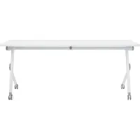 Beliani BENDI - Inklapbaar bureau - Wit - 180 x 60 cm - Staal