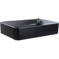 Beliani CHIVANA - Wastafel - Zwart - 51 x 34 cm - Keramiek