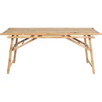 Beliani TINDARI - Tuintafel - Lichthout - Bamboe