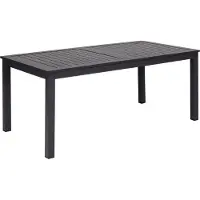 Beliani SKALOMA - Tuintafel - Donkergrijs - 180/240 x 90 cm - Aluminium