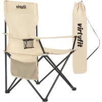 VirtuFit Opvouwbare Camping Stoel - Strandstoel - Beige