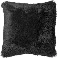 Dutch decor - FLUFFY - Kussenhoes 60x60 cm - superzacht - XL kussensloop - Raven - zwart