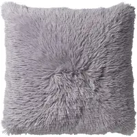 Dutch decor - FLUFFY - Kussenhoes 60x60 cm - superzacht - XL kussensloop - Micro Chip - lichtgrijs