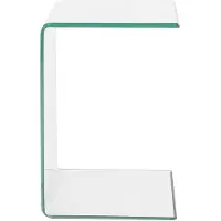Beliani LOURDES - Bijzettafel-Transparant-Veiligheidsglas