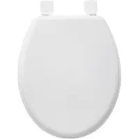 5five Simply Smart Toiletbril met gelakt houten deksel - Wit, 36 x 48 cm