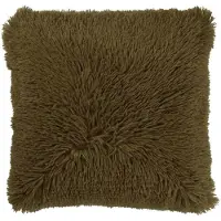 Dutch decor - FLUFFY - Kussenhoes 60x60 cm - superzacht - XL kussensloop - Military Olive - groen