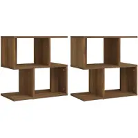 vidaXL Nachtkastjes 2 st 50x30x51,5 cm bewerkt hout bruin eikenkleur
