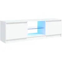 vidaXL Tv-meubel met LED-verlichting 120x30x36 cm wit
