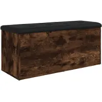 vidaXL Opbergbankje 102x42x45 cm bewerkt hout gerookt eikenkleurig