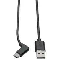 Eaton Tripp-Lite U038-006-CRA USB Type-A to Type-C Cable, M/M, Right-Angle USB-C, 2.0, 6 ft. - Thunderbolt 3 Compatible TrippLite