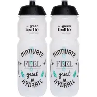 Retulp Bio Bidon Pakket Hydrate - Bidons - Waterflessen - Bidon - Fiets - Sport - Waterfles - Drinkfles - Bidon - 750 ml - 2 stuks