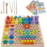 Kruzzel Educatief Houten Speelgoed - Montessori puzzel - Spelen en Leren - Geweldig cadeau voor kinderen - Houten puzzelmozaïek - Muziekland - Stimuleert Ontwikkeling en Creativiteit