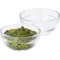 Excellent houseware Kommetje/schaaltje - 12x - sausjes/amuses - glas - stapelbaar - 80 ml - 7 x 3 cm