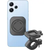 Accezz EasyLock telefoonhouder fiets - Universeel - Aluminium - 360 graden draaibaar - Zwart
