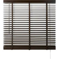 Huismerk Houten Jaloezie Bruin - 140x180 cm