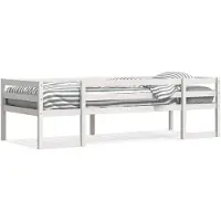 vidaXL Kinderbedframe massief grenenhout wit 75x190 cm