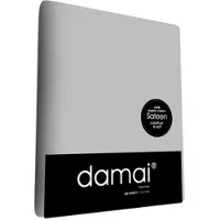 Damai Hoeslaken Organic Light Grey (Satijn)-100 x 220 cm