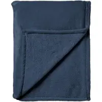 Dutch decor - CHARLIE - Plaid 200x220 cm - extra grote fleece deken - effen kleur - Insignia Blue - blauw