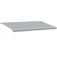 vidaXL Luifel handmatig uittrekbaar en LED 600x350 cm antraciet en wit