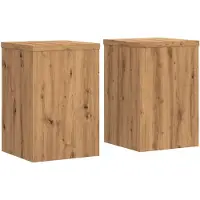 vidaXL Plantenstandaards 2 st 20x20x30 cm hout artisanaal eiken