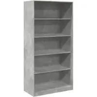 vidaXL Kledingkast 100x50x200 cm bewerkt hout betongrijs