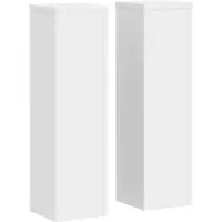 vidaXL Plantenstandaards 2 st 17x17x60 cm bewerkt hout wit