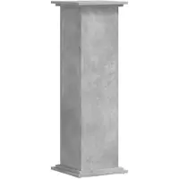vidaXL Plantenstandaard 33x33x100 cm bewerkt hout betongrijs
