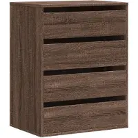 vidaXL Ladekast 60x41x76 cm bewerkt hout bruin eikenkleurig