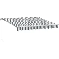 vidaXL Luifel handmatig uittrekbaar 300x250 cm antraciet en wit