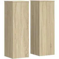 vidaXL Plantenstandaards 2 st 33x33x100 cm bewerkt hout sonoma eiken