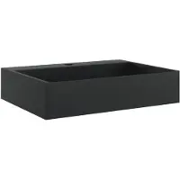 vidaXL Wastafel 50x38x11 cm gegoten mineraal/marmer matzwart