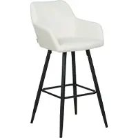 Beliani CASMALIA - Barkruk set van 2 - Wit - Fluweel