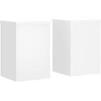 vidaXL Plantenstandaards 2 st 20x20x30 cm bewerkt hout wit