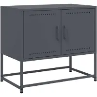 vidaXL Tv-meubel 68,5x39x60,5 cm staal antracietkleurig