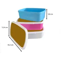 MuchoWow Broodtrommel Wit - Lunchbox Goud - Luxe - Interieur - Brooddoos 18x12x6 cm - Brood lunch box - Broodtrommels voor kinderen en volwassenen