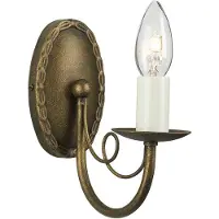 Elstead Lighting LED Wandlamp Minster | 1X E14 Max 60W | Black/ Gold Patina